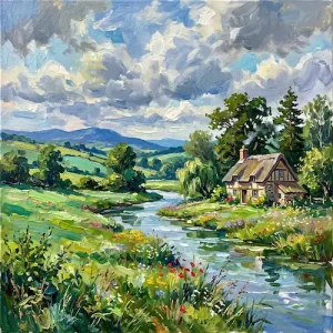 نقاشی رنگ روغن منظره نمونه6