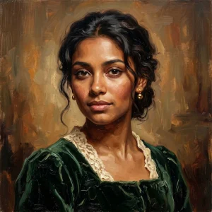 نقاشی رنگ روغن چهره نمونه1