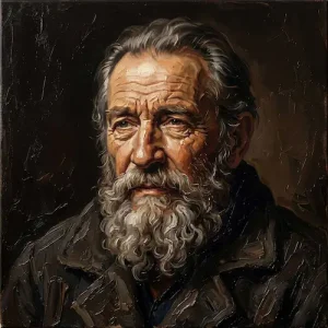 نقاشی رنگ روغن چهره نمونه2