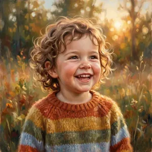 نقاشی رنگ روغن چهره نمونه3
